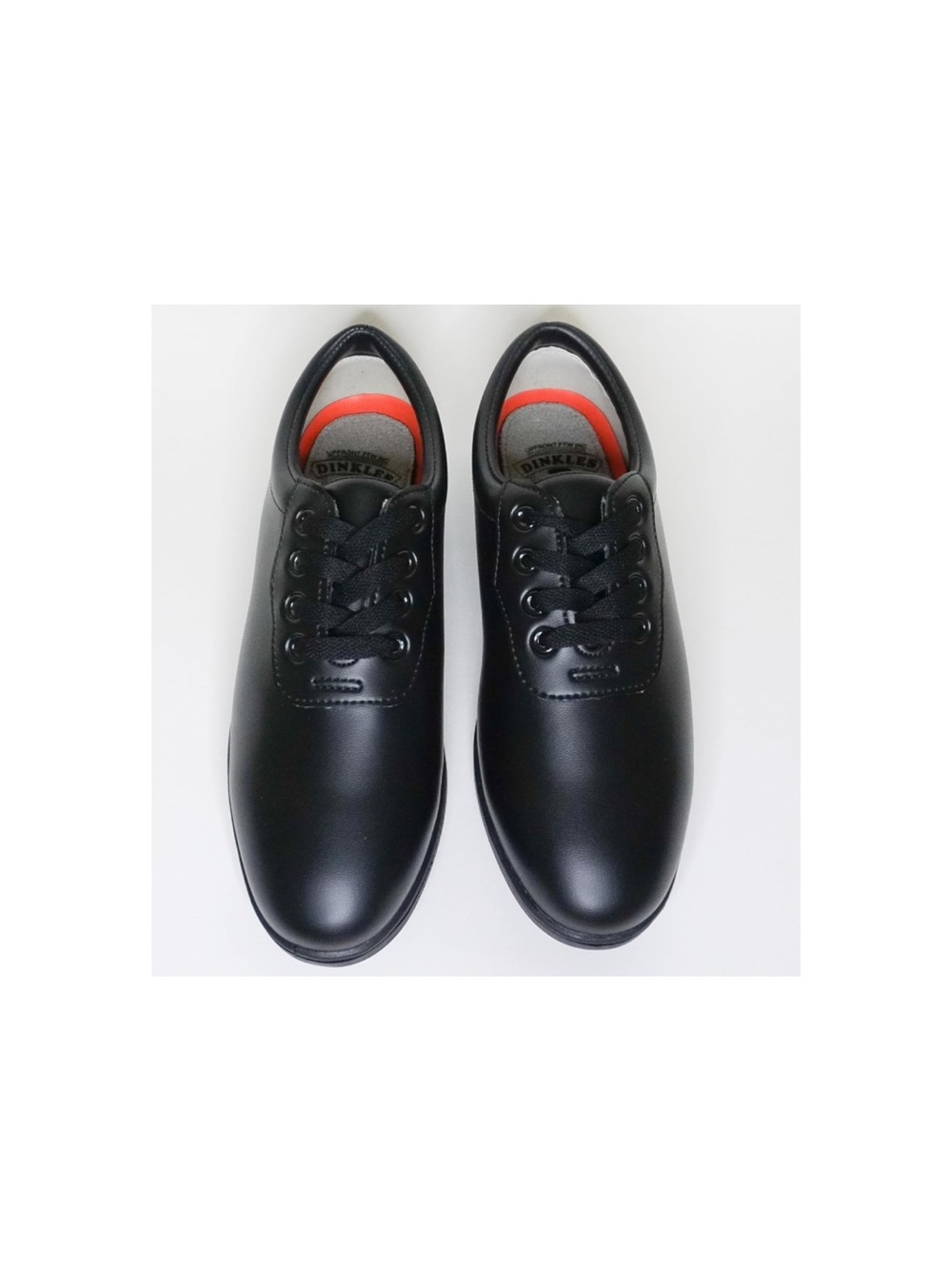 Dickies Black Lace-Up Derby Shoes with Red Lining